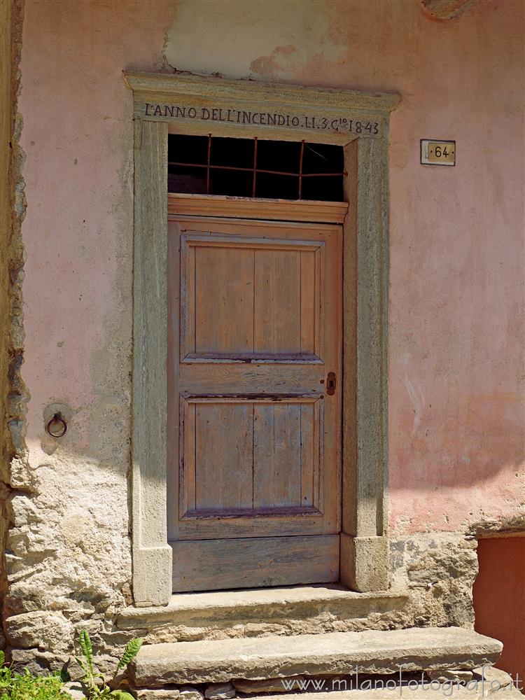 Piedicavallo (Biella, Italy) - Entrance door of a house